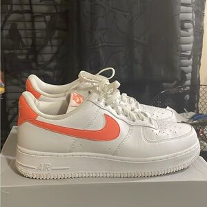 Nike Air Force 1 with Orange Swoosh